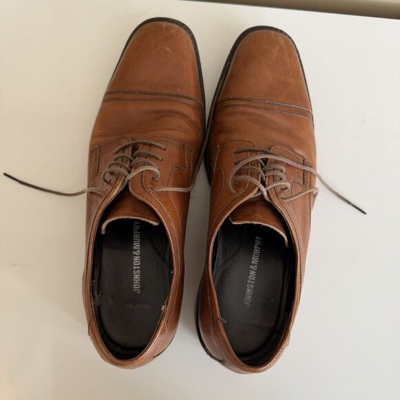 Johnston & Murphy Brown Cap Toe Lace Up Oxfords Dress Shoes Men’s 9 M Leather main image 9